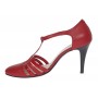 Pantofi dama decupati din piele naturala - Stiletto Rosu NAA11R